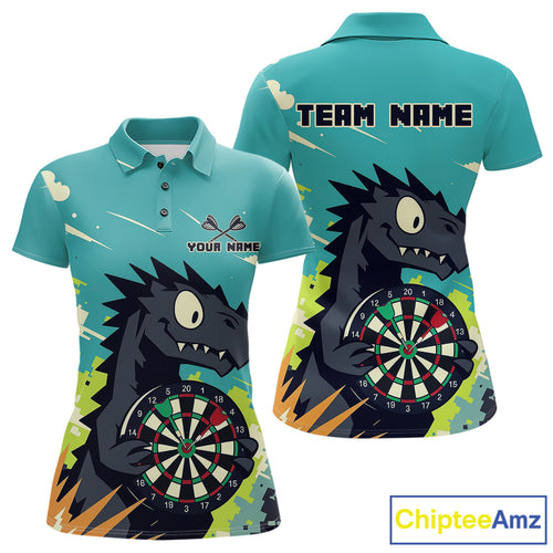 Custom Multicolor Dragon Dartboard Funny Dart Polo Shirt For Women Dart Tournament Jerseys NYN1522