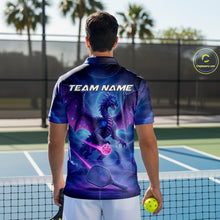 Load image into Gallery viewer, Custom Purple Holographic Dragon Men Pickleball Jerseys Pickleball Paddle League Shirts NYN2130