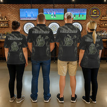 Load image into Gallery viewer, Personalized Black Dartboard Camouflage Darts Polo &amp; 1/4-Zip Shirts For Men Dart Team Jerseys NYN2816