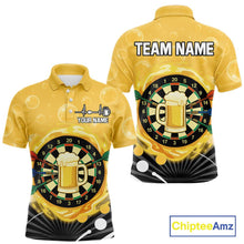 Load image into Gallery viewer, Personalized Play Darts And Cheer Beers Men Darts Polo Shirts Funny Dart League Jerseys NYN2184