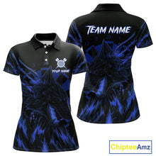 Load image into Gallery viewer, Custom Black-Blue Wolf Grunge Dart Jersey For Women Horror Grunge Dart Team Jerseys NYN1403