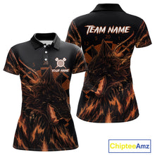 Load image into Gallery viewer, Custom Black-Orange Wolf Grunge Dart Jersey For Women Horror Grunge Dart Team Jerseys NYN1404