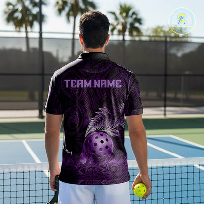 Custom Blue Tribal Pattern Flame Pickleball 3D Ball Jerseys Men Pickleball League Shirts NYN2227