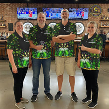 Load image into Gallery viewer, Cheer Beer &amp; Play Dartboard Shamrock Women Darts Polo Shirt Custom St Patrick's Day Darts Jersey NYN2534
