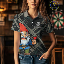 Load image into Gallery viewer, Custom Santa Claus Dartboard Funny Christmas Dart Team Women Polo Shirt Xmas Dart Gifts NYN1537