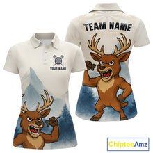 Load image into Gallery viewer, Custom Icy Brown Deer Dart Arrow Dart Team Women Polo Shirt Funny Dart Jerseys NYN1539