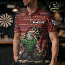 Load image into Gallery viewer, Custom Grunge Eagle Graffiti Men Darts Polo Shirt Funny Christmas Dart Jerseys NYN1854