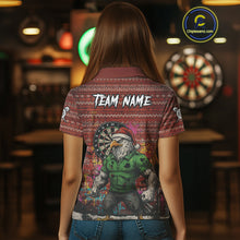Load image into Gallery viewer, Custom Grunge Eagle Graffiti Women Darts Polo Shirt Funny Christmas Dart Jerseys NYN1854