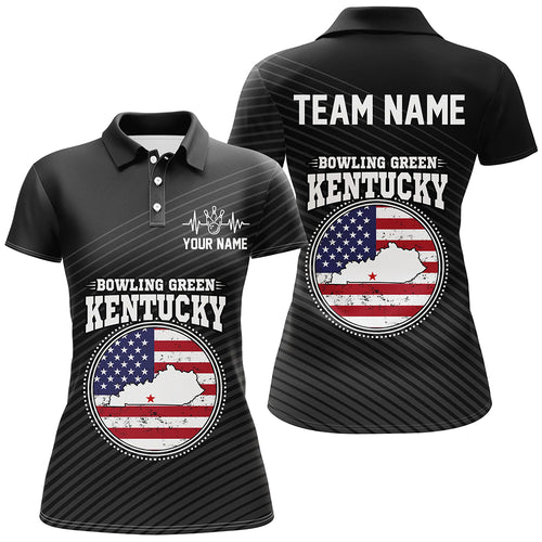 Custom Bowling Green Kentucky for Women, Polo Bowling Shirts,  Team Shirt Bowling Pin And Ball QZT303