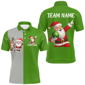 Custom Christmas Bowling Team Shirts Multicolor Polo Bowling Jersey for Men QZT487