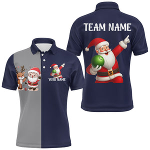 Custom Christmas Bowling Team Shirts Multicolor Polo Bowling Jersey for Men QZT487