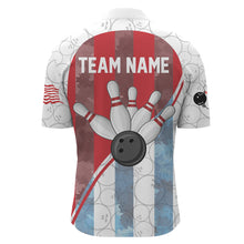 Load image into Gallery viewer, Bowling Shirt for Men Bowling Tournament Jersey Unisex 1/4 Zip Bowling Shirt QZT273
