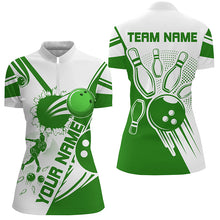 Load image into Gallery viewer, Personalized Bowling Shirt for Women Bowling Team League 1/4 Zip Shirt for Women QZT408