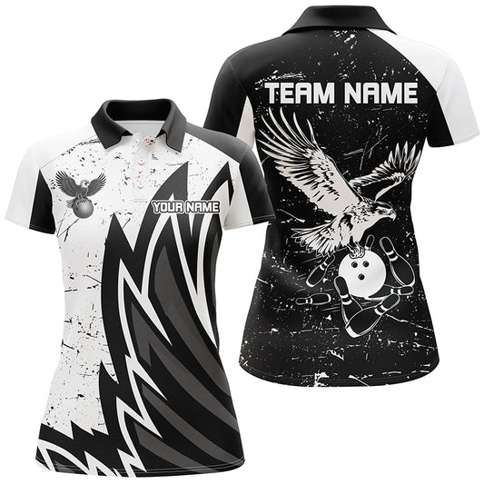 Personalized Women Eagle Bowling Shirts Polo Bowling Jersey League Multicolor QZT463