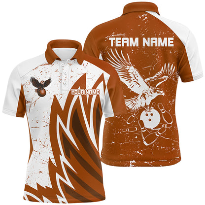 Personalized Men Eagle Bowling Shirts Polo Bowling Jersey Bowling League Multicolor QZT463