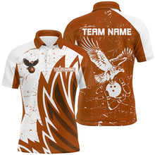 Load image into Gallery viewer, Personalized Men Eagle Bowling Shirts Polo Bowling Jersey Bowling League Multicolor QZT463