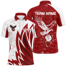 Load image into Gallery viewer, Personalized Men Eagle Bowling Shirts Polo Bowling Jersey Bowling League Multicolor QZT463