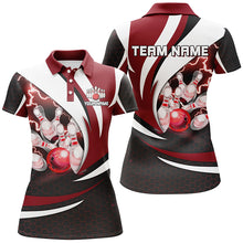 Load image into Gallery viewer, Personalized Bowling Shirt for Women Polo Camo Thunder Bowling Team League QZT429