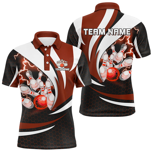 Personalized Bowling Shirt for Men Polo Camo Thunder Bowling Team League QZT429