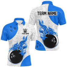 Load image into Gallery viewer, Flame Bowling Shirt Customized Orange Bowling Jerseys Team League Polo Bowling Shirt for Men QZT283