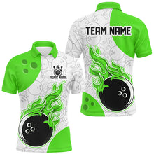 Load image into Gallery viewer, Flame Bowling Shirt Customized Orange Bowling Jerseys Team League Polo Bowling Shirt for Men QZT283