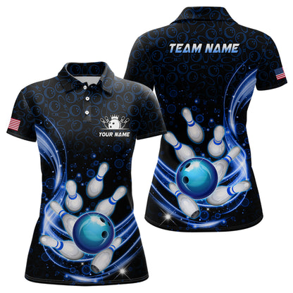 Personalized Camo Bowling Shirt for Women Custom Bowling Jersey Bowling Team League Polo Shirt QZT251