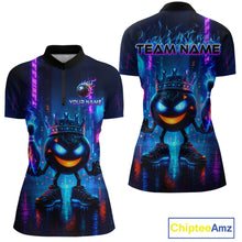 Load image into Gallery viewer, Custom Neon Lightning Bowling Shirt Funny Women Bowling Team Jersey Polo &amp; 1/4-Zip Bowling Outfit QZT740