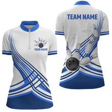 Load image into Gallery viewer, Personalized Women's Bowling Jersey Quarter Zip Bowling Team Shirts Bowling Gifts QZT502