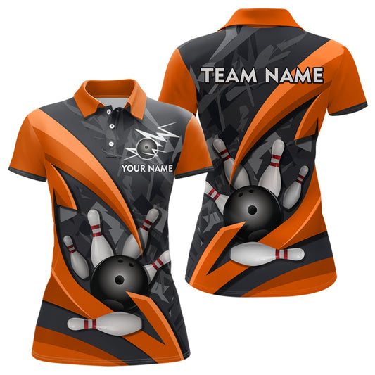 Custom 3D Bowling Team Shirts Multicolor Bowling Jersey for Women Polo QZT505
