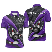 Load image into Gallery viewer, Custom 3D Bowling Team Shirts Multicolor Bowling Jersey for Men Polo QZT505