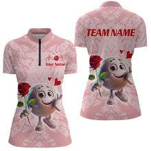 Load image into Gallery viewer, Custom Bowling Shirt for Couples 1/4 Zip Bowling Shirts Sympathy Shirt for Men Women QZT610