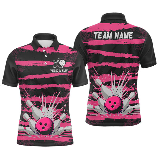 Men Camo Bowling Shirts Polo Custom Bowling Team Jersey League Multicolor QZT472