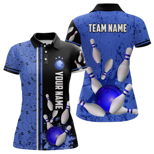 Custom Women Bowling Team Shirts Polo Bowling Jersey Bowling League Muticolor QZT474