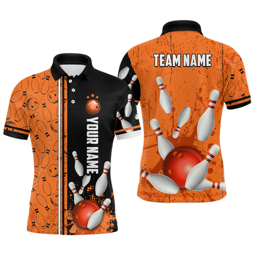 Custom Men Bowling Team Shirts Polo Bowling Jersey Bowling League Muticolor QZT474