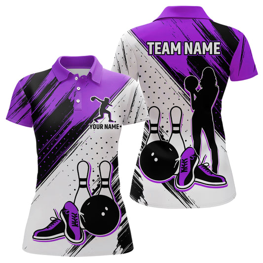 Personalized Women Polo Bowling Shirts Camo Bowling Team Jersey Multicolor QZT477
