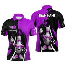 Load image into Gallery viewer, Custom Funny Bowling Shirts for Men Music Bowling Team Jersey Polo League QZT478