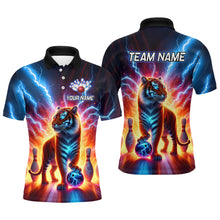 Load image into Gallery viewer, Custom Tiger Bowling Jersey Thunder Bowling Team Shirt Polo Bowling for Men Women QZT637