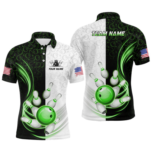 Custom Bowling Shirts for Men Camo Bowling Jersey Polo Bowling Team League QZT449