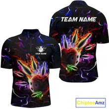 Load image into Gallery viewer, Custom Colorful Bowling Team Shirt for Men Bowling League Jersey Bowlers Gift QZT728