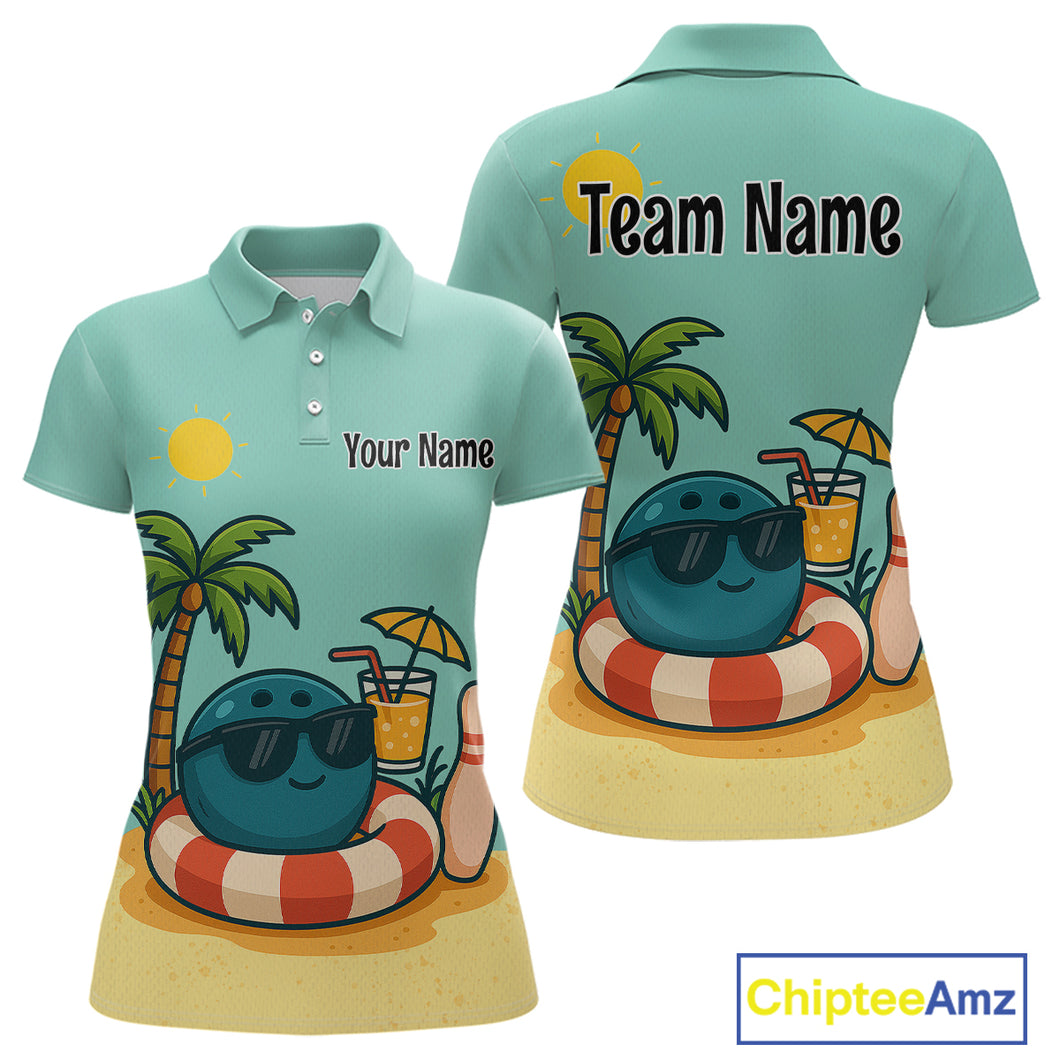 Summer Funny Bowling Jersey for Men and Women Custom Polo Bowling Shirt Bowling League Team Outfit QZT696