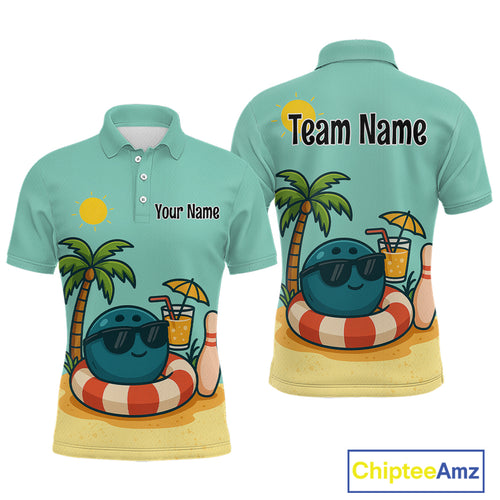 Summer Funny Bowling Jersey for Men and Women Custom Polo Bowling Shirt Bowling League Team Outfit QZT696