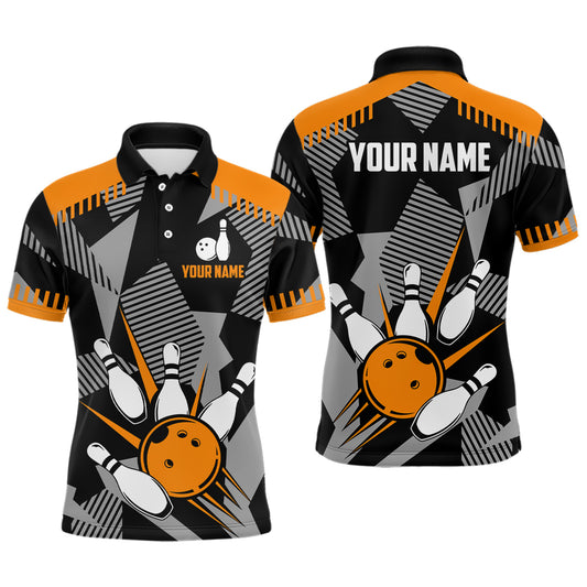 Custom 3D Bowling Team Shirts Camo Bowling Jersey for Men Polo Bowling Gifts QZT494