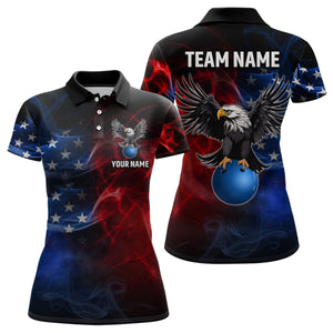 Personalized American Bowling Shirts Men Women Eagle Polo Bowling Team Jersey QZT543