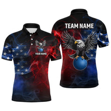Load image into Gallery viewer, Personalized American Bowling Shirts Men Women Eagle Polo Bowling Team Jersey QZT543
