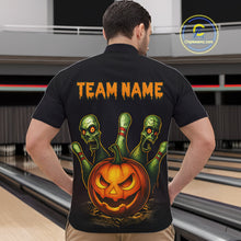 Load image into Gallery viewer, Custom Zombie Pumpkin Bowling Jersey for Men Halloween Bowling Team Shirt Bowling Gifts QZT730