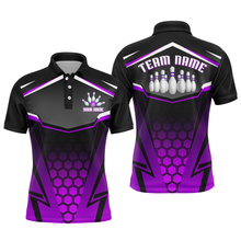Load image into Gallery viewer, Personalized Bowling Shirt Multicolor Bowling Team League Men Bowling Jersey Polo Shirt Unisex QZT265