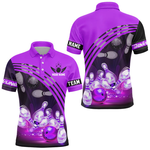 Custom Bowling Shirt for Men Bowling Jersey Bowling Team League Polo Shirt QZT45