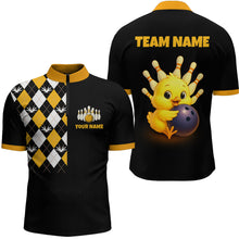 Load image into Gallery viewer, Chick Bowling Shirt Funny Chicken Bowling Team Jersey for Men Polo &amp; Quarter-Zip Bowling League QZT705