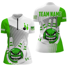 Load image into Gallery viewer, Custom Bowling Shirt Funny Bowling Shirt for Women Bowling Team Jersey 1/4 Zip Shirt Unisex QZT254