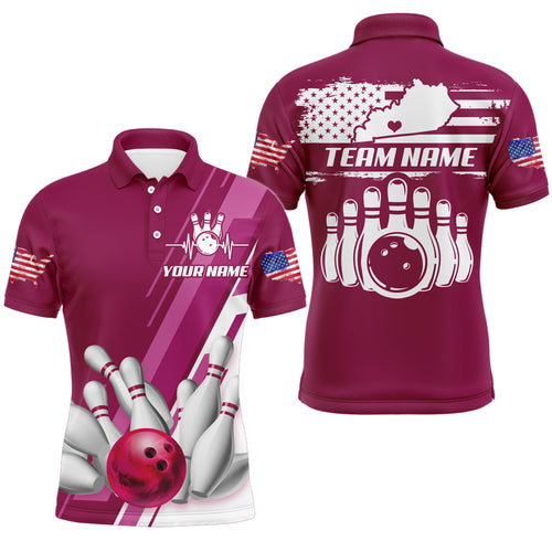 Custom Bowling Green Kentucky for Men, Polo Bowling Shirts,  Team Shirt Bowling Pin And Ball QZT305